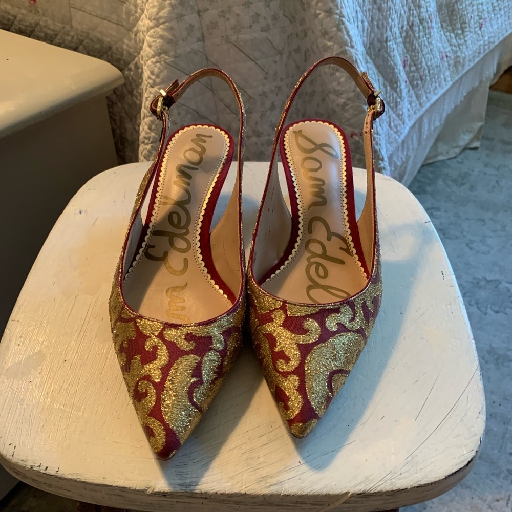 Sam Edelman LudLow Tapestry Jacquard Kitten Heels